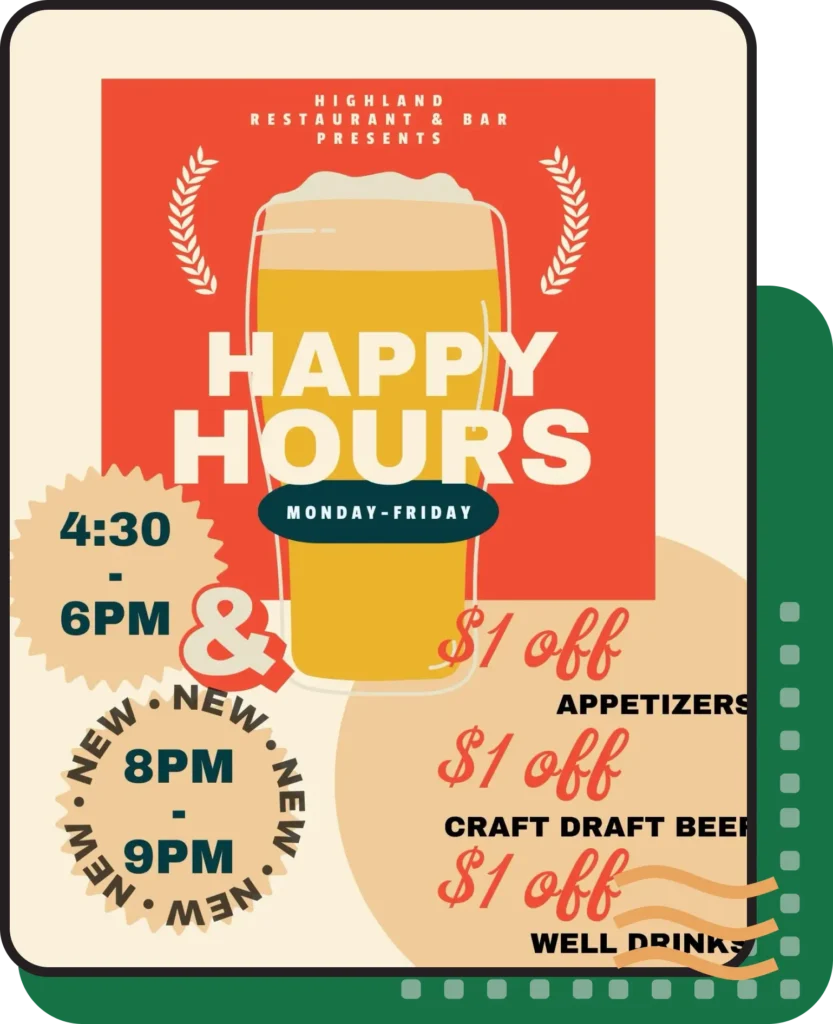Highland Restaurant & Bar - Happy Hour